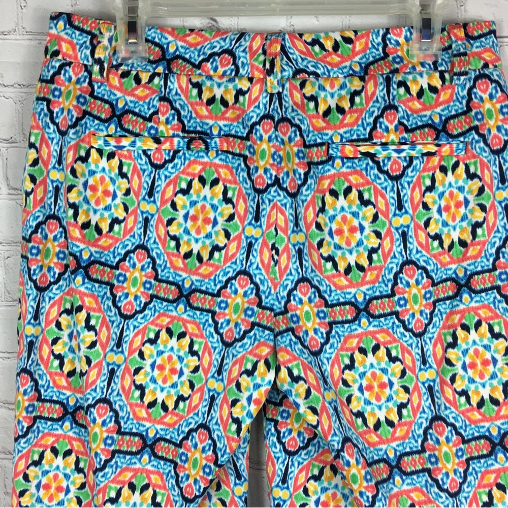 Jones New York stretch multi colored print Bermuda shorts size 6 - Picture 6 of 9